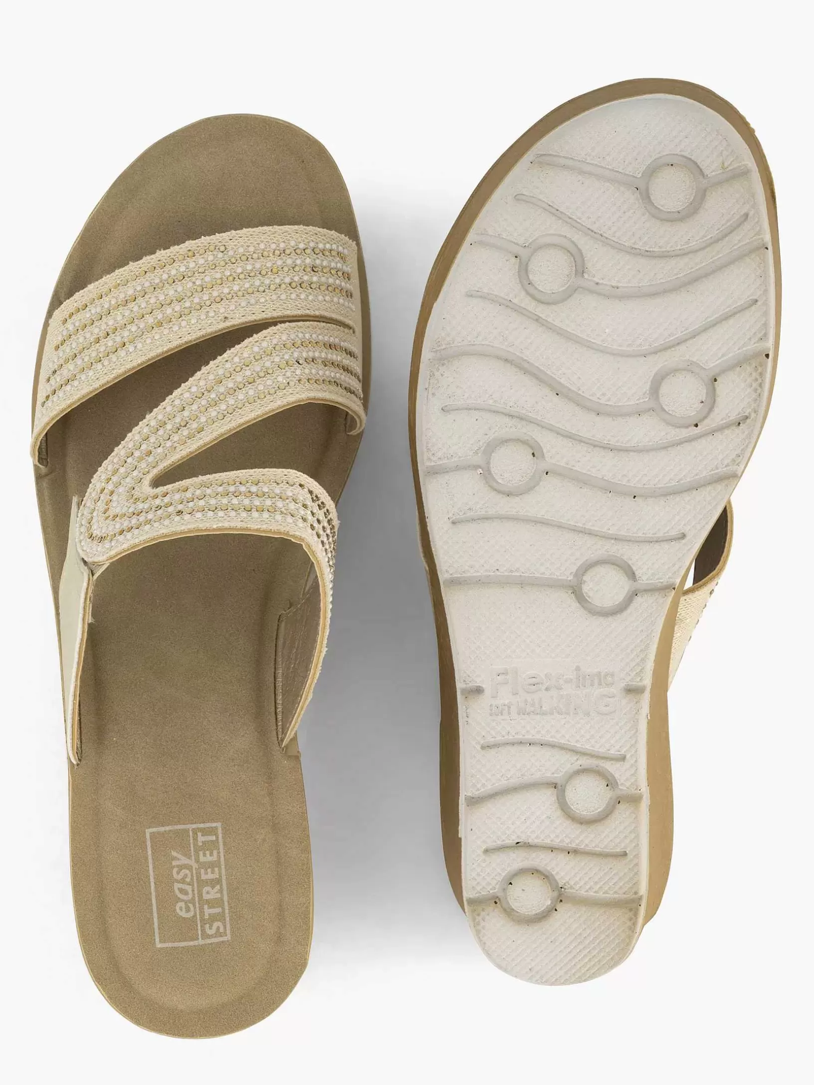 Dames Easy Street Beige Comfort Slipper