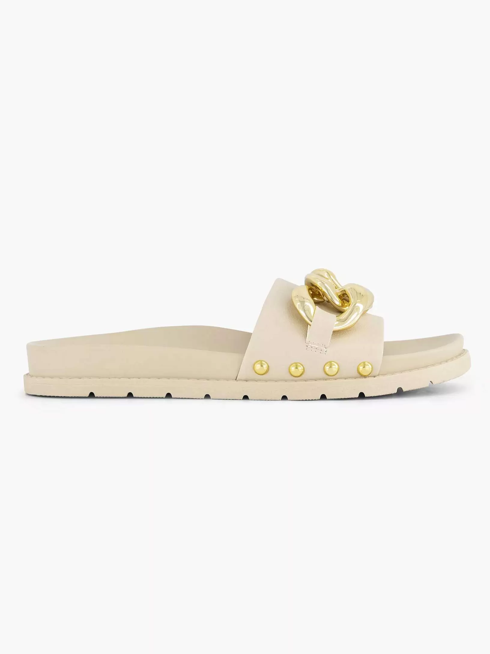 Dames Oxmox Beige Slipper Sierketting