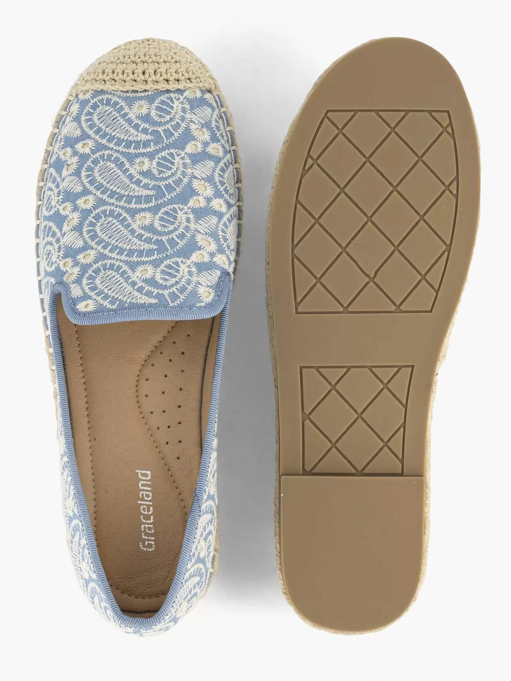 Dames Graceland Blauwe Espadrille