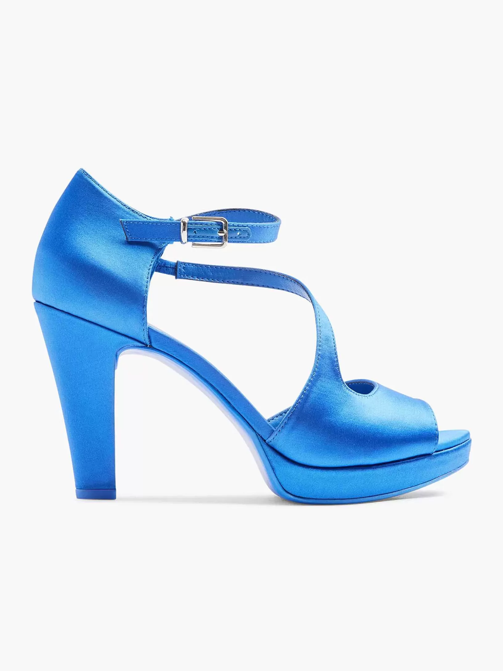 Dames Graceland Blauwe Pump Satijn