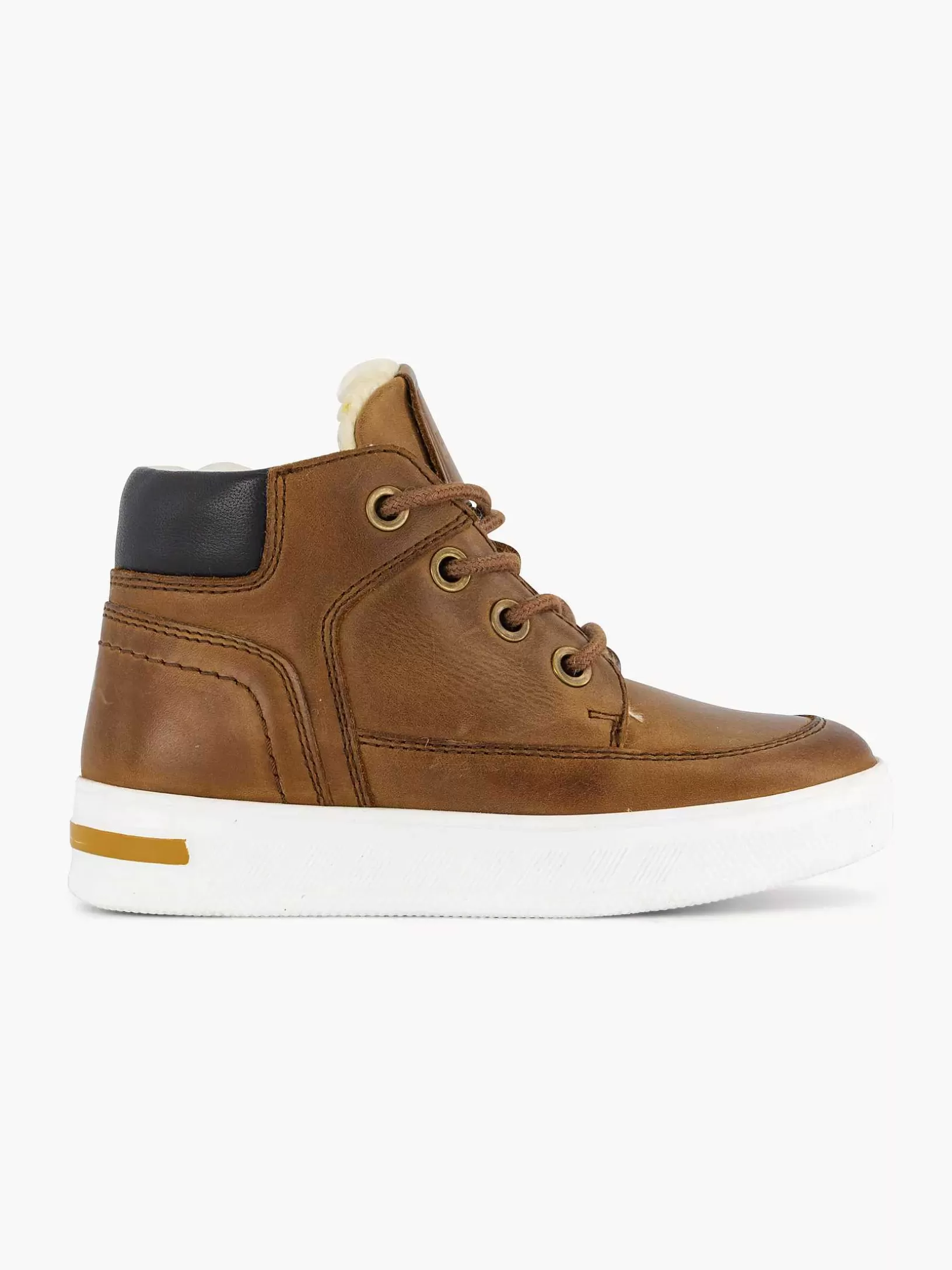 Kinderen Vty Cognac Leren Sneaker