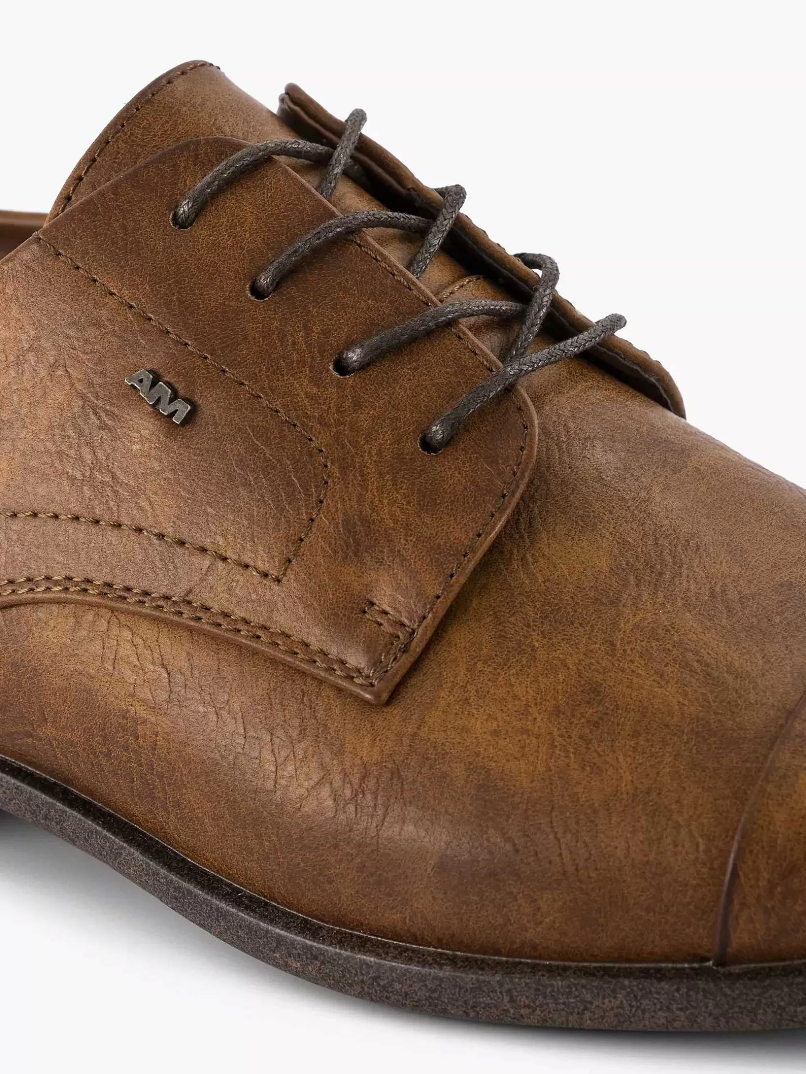 Heren AM SHOE Cognac Veterschoen