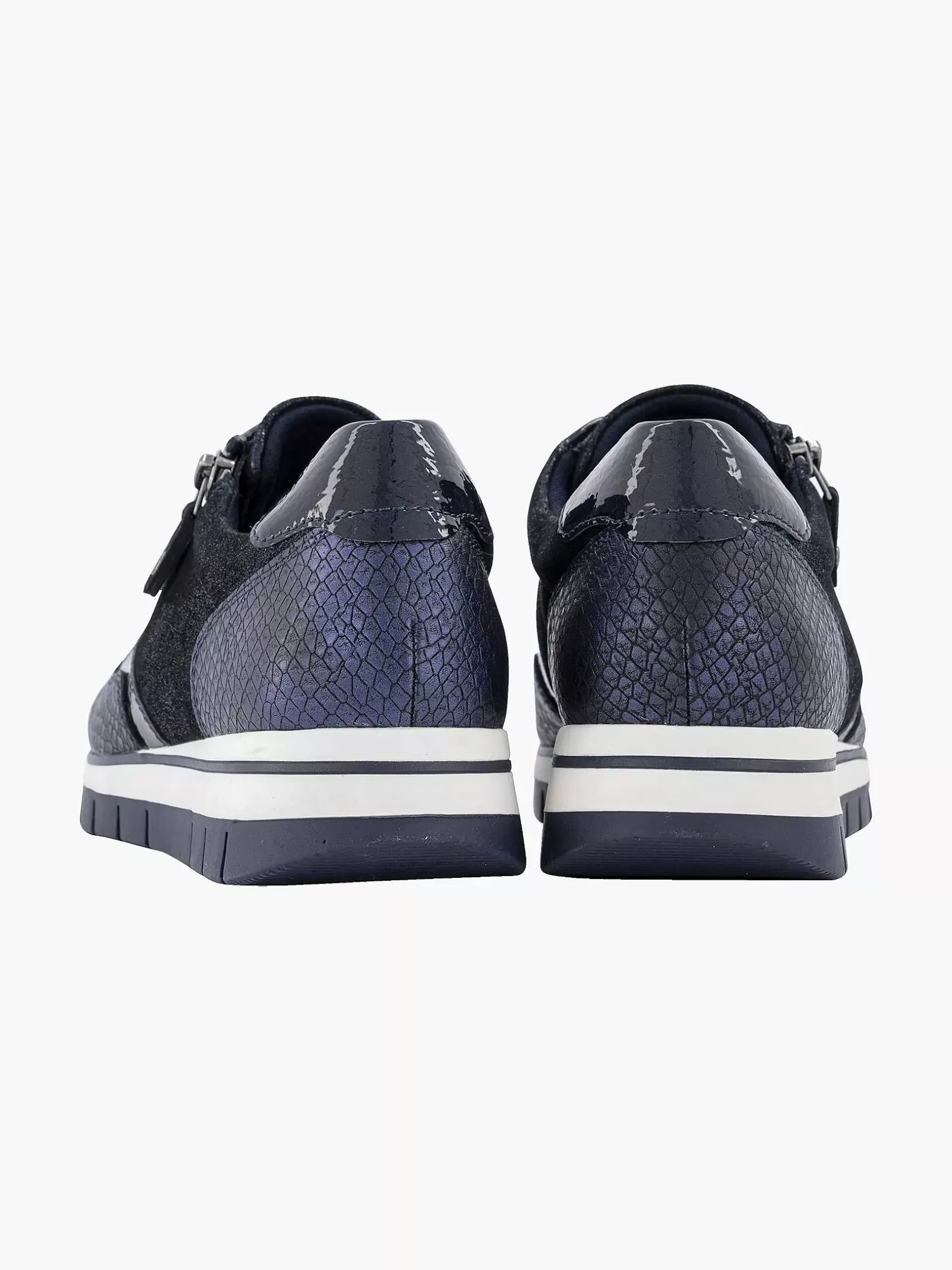 Dames Medicus Donkerblauwe Comfort Sneaker Croco