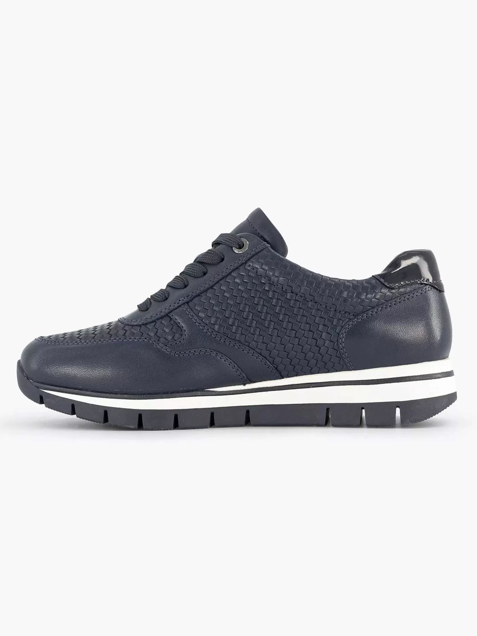 Dames Medicus Donkerblauwe Leren Comfort Sneaker