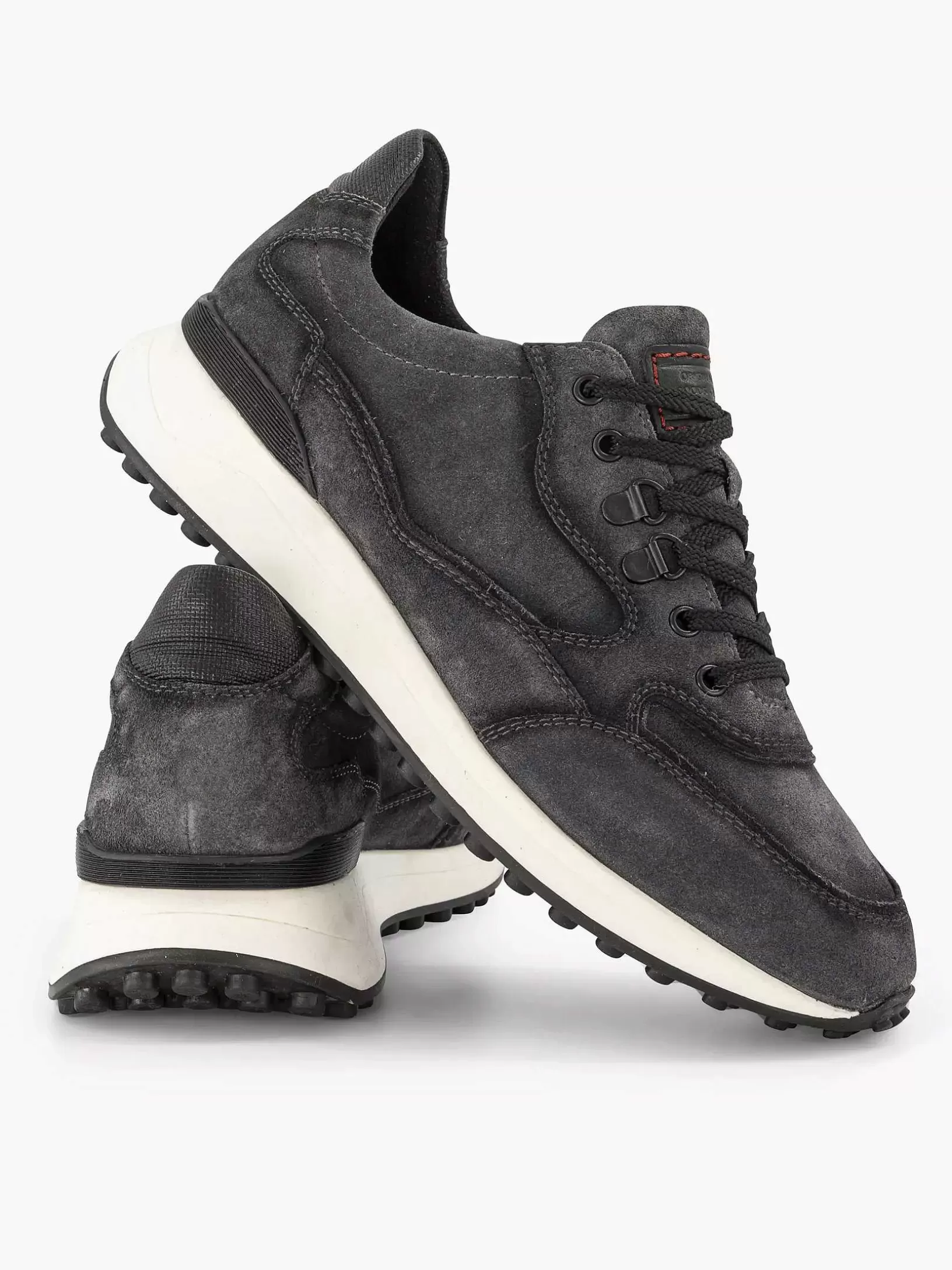 Heren Oxmox Grijze Leren Sneaker