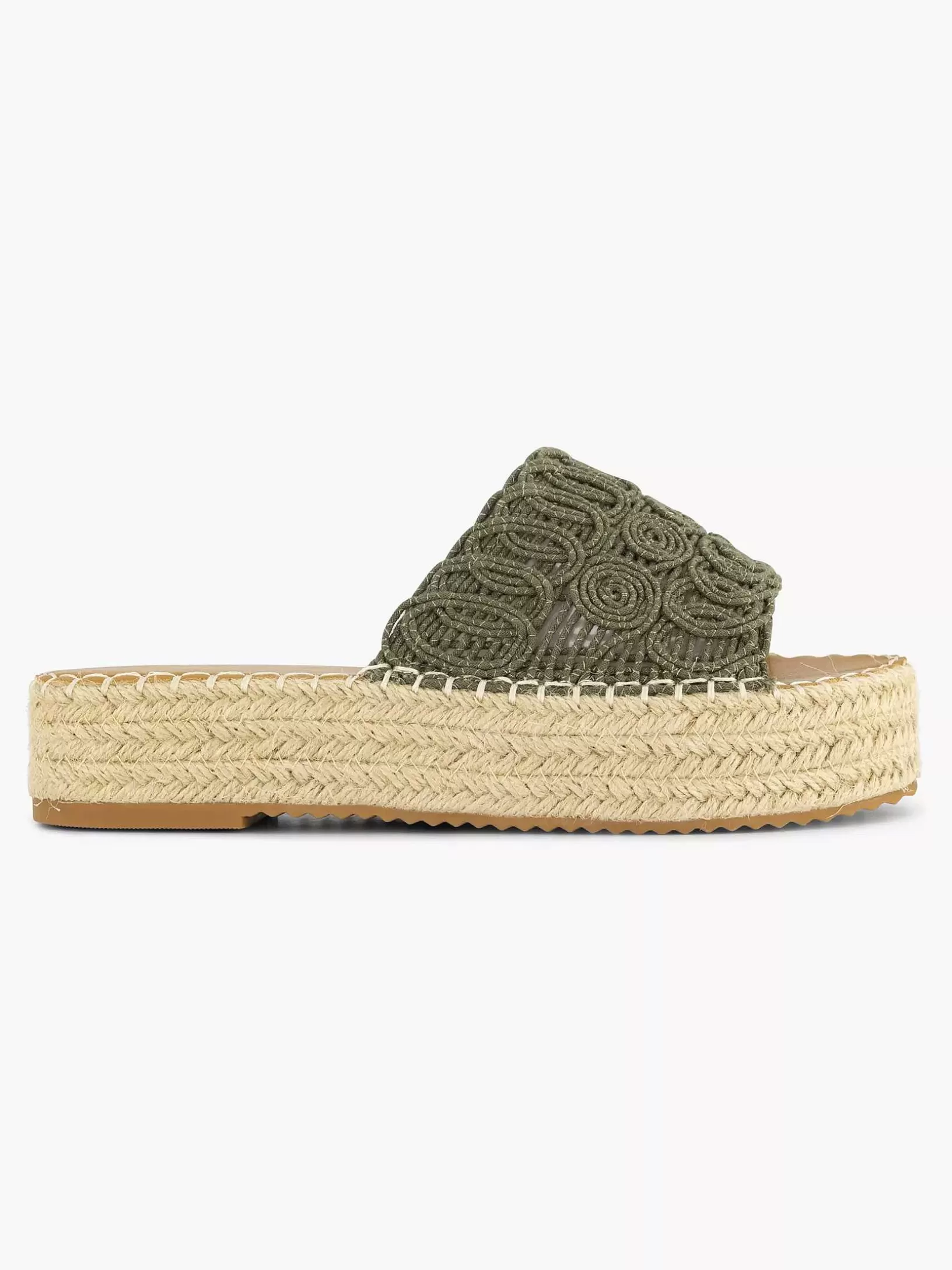 Dames Graceland Khaki Platform Slipper