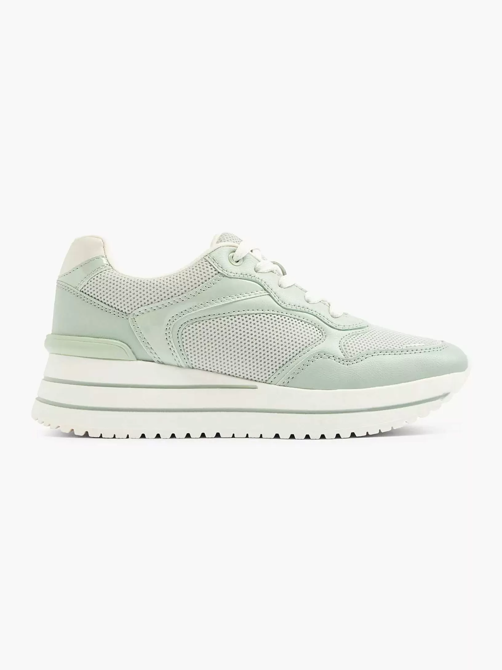 Dames Graceland Lichtgroene Sneaker Platform