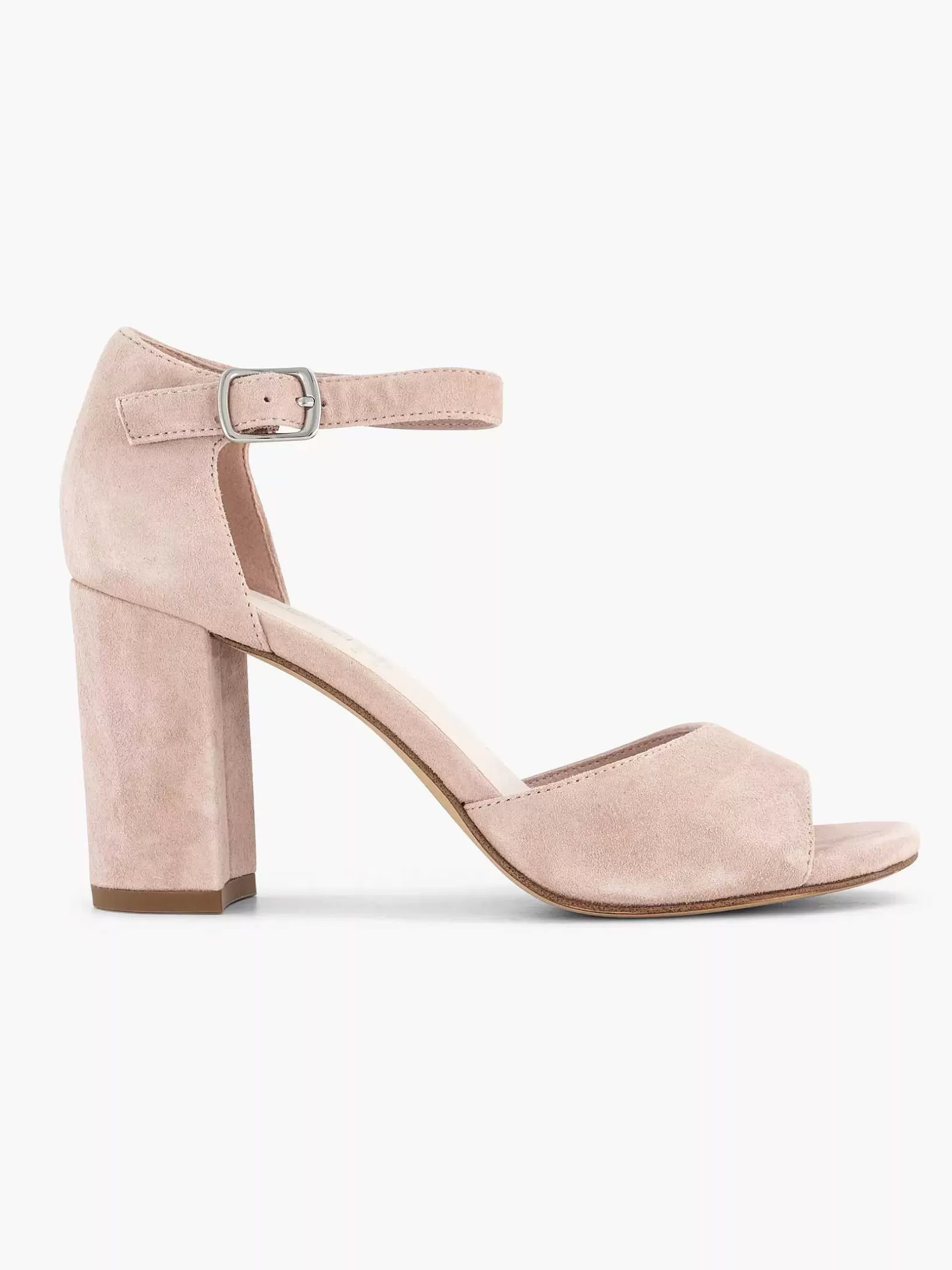 Dames 5th Avenue Lichtroze Suede Sandalette