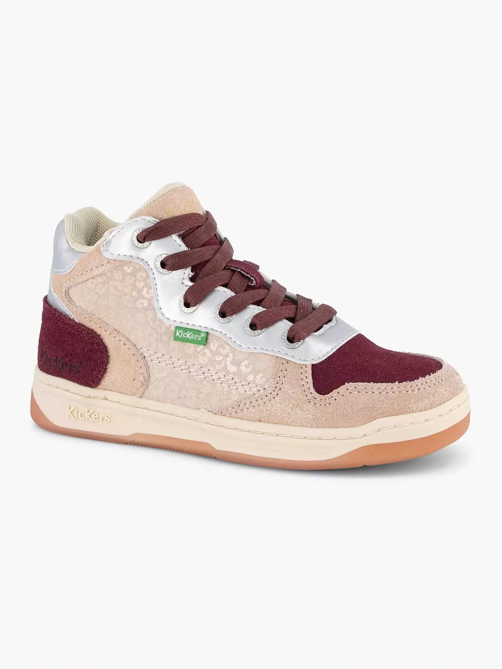 Kinderen Kickers Roze Leren Sneaker