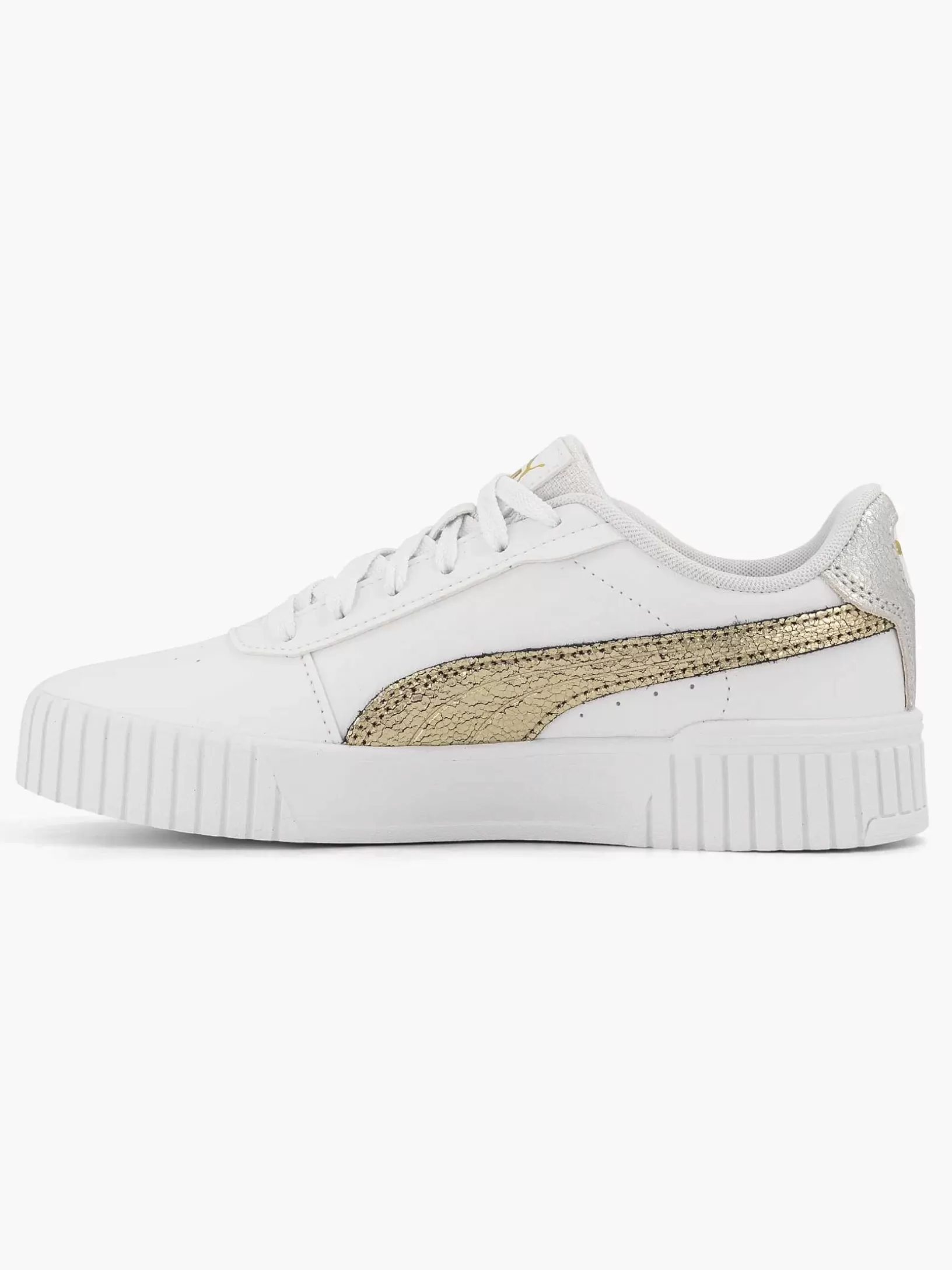 Dames Puma Witte Carina 2.0 Metallic Shine