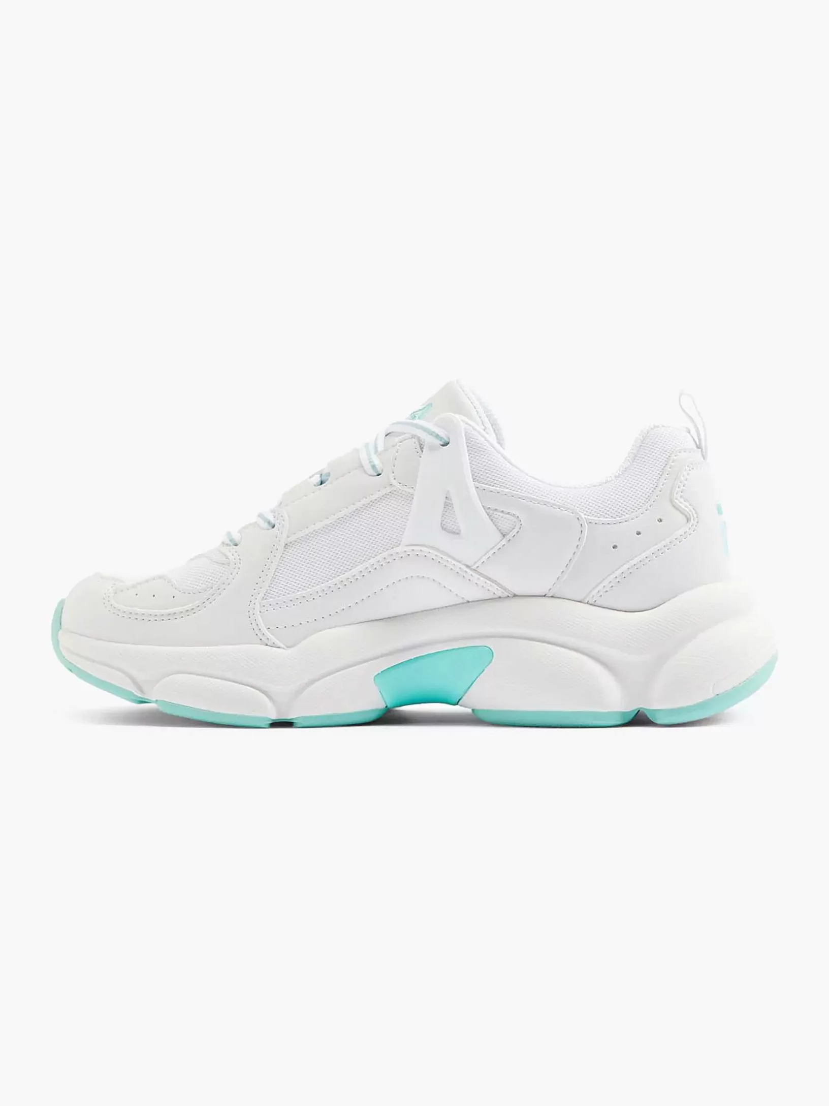 Dames FILA Witte Chunky Sneaker Turqoise Zool