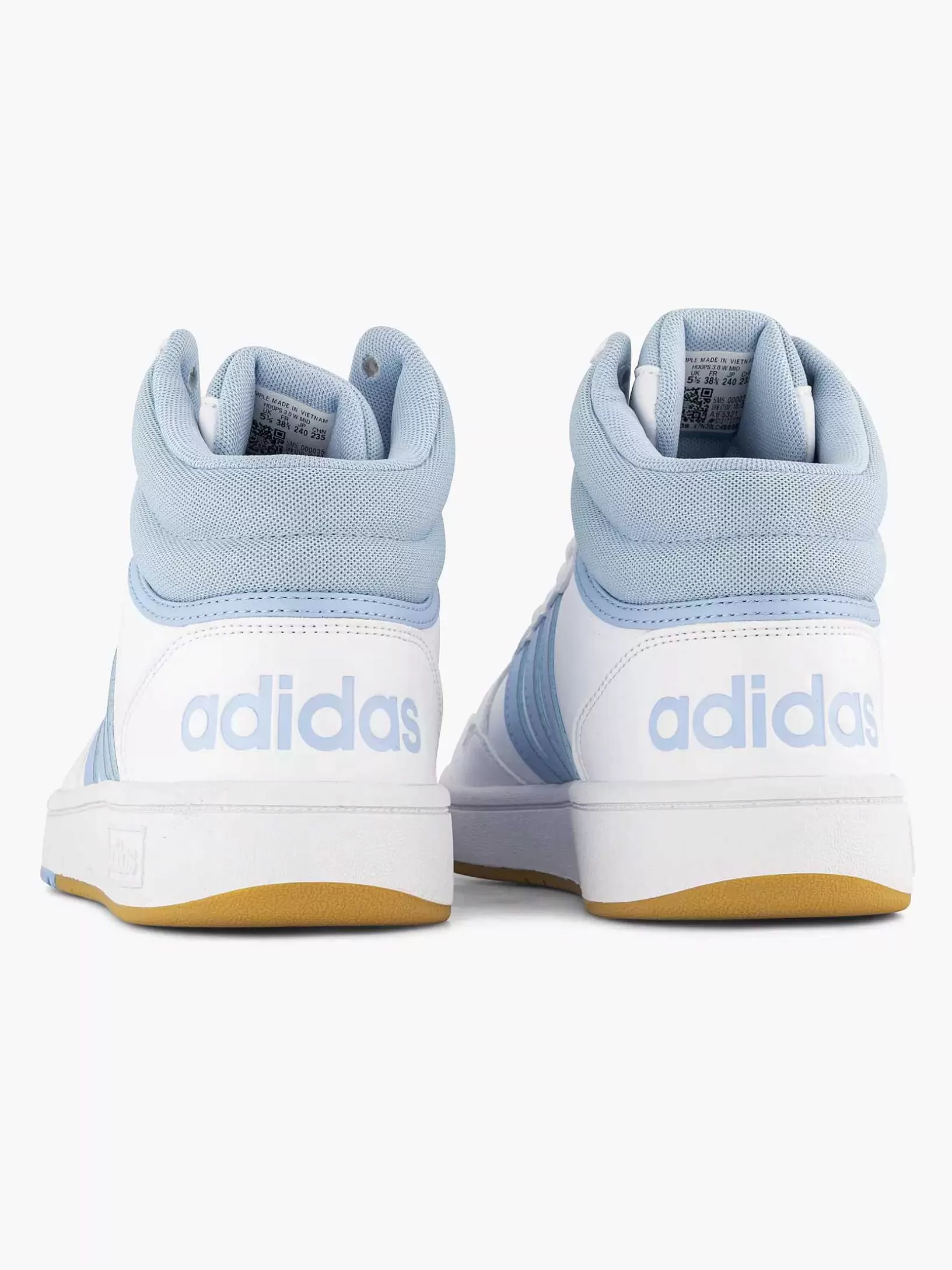 Dames adidas Witte Hoops 3.0 Mid W