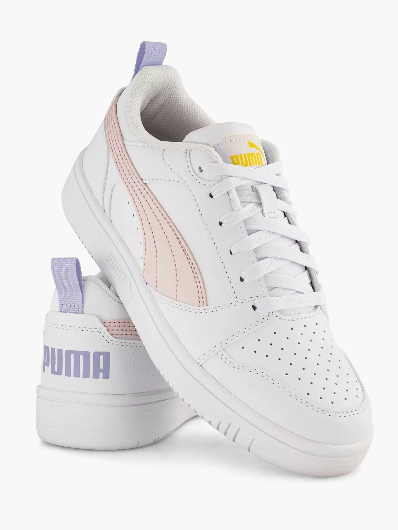 Dames Puma Witte Rebound V6 Low