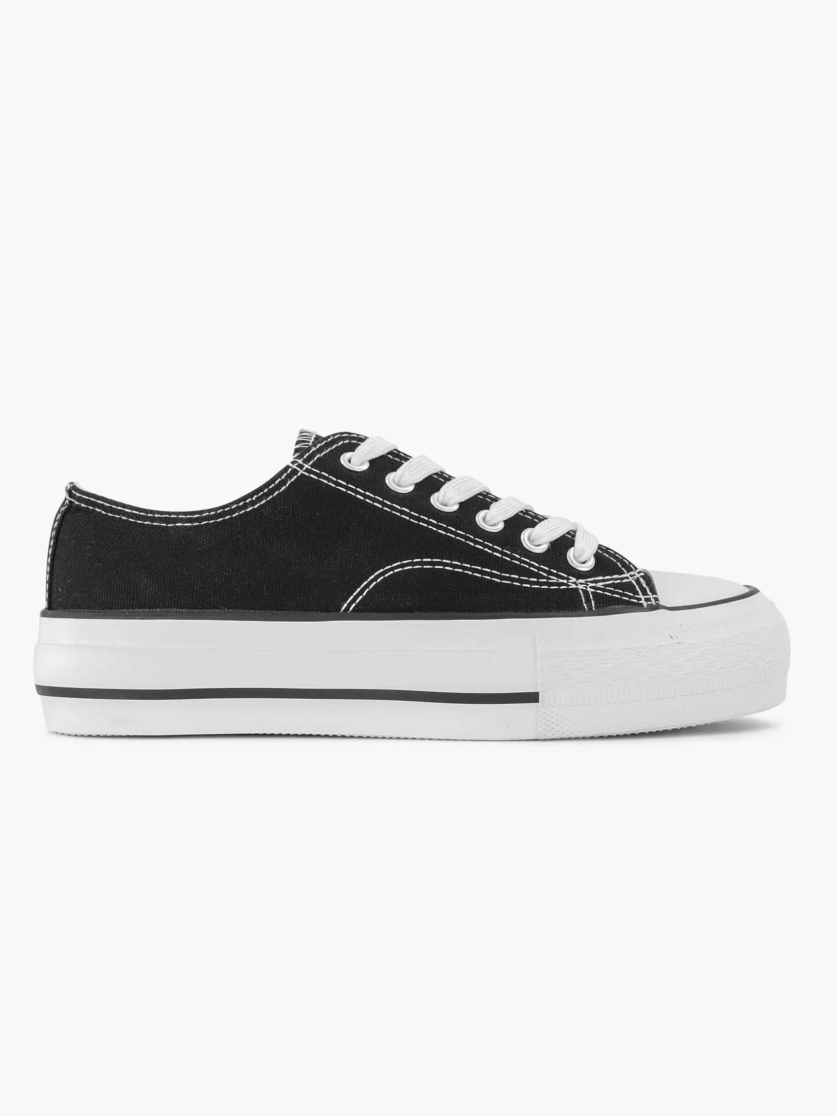 Dames Graceland Zwarte Canvas Sneaker