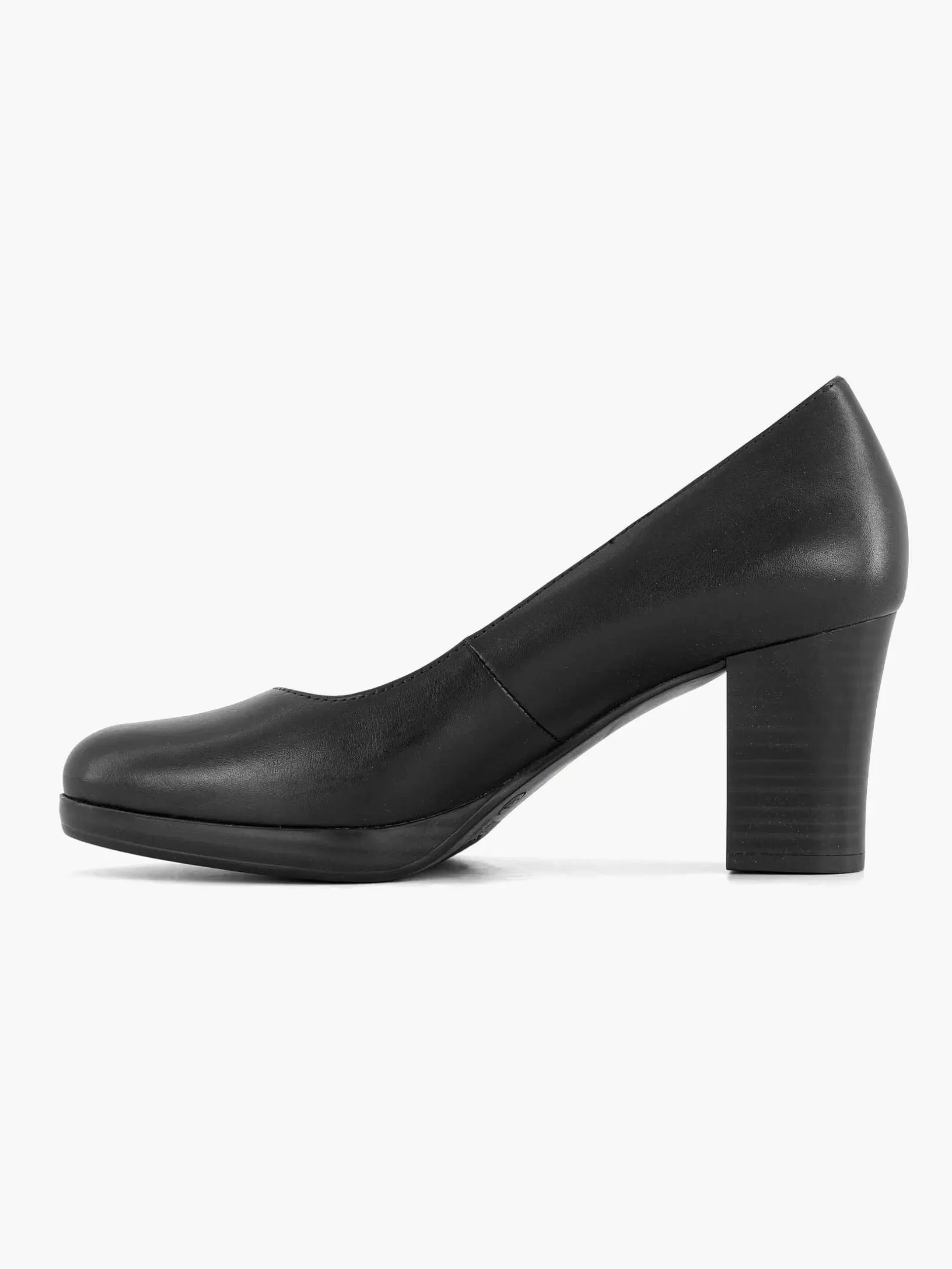 Dames Medicus Zwarte Leren Comfort Pump