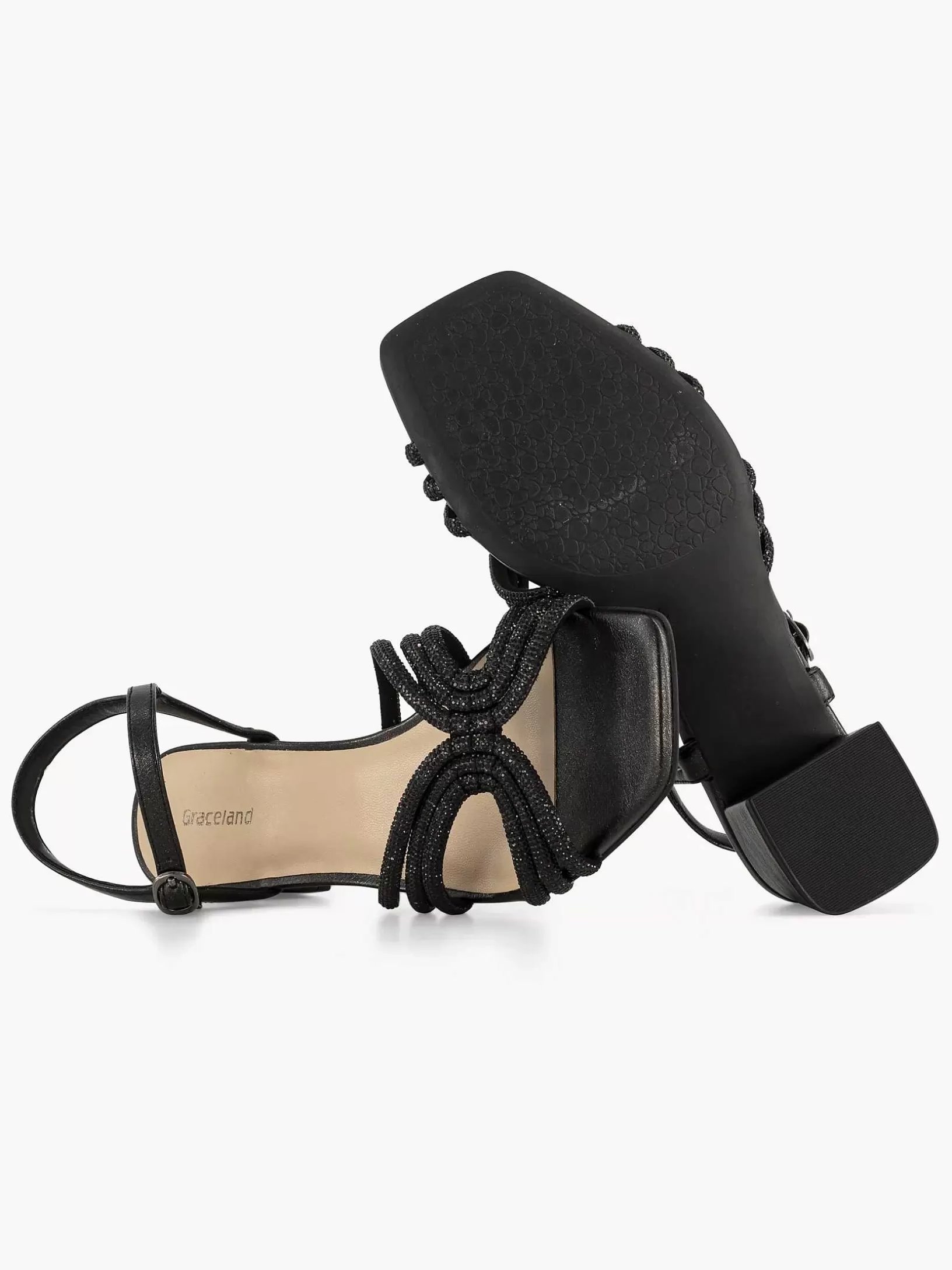 Dames Graceland Zwarte Sandalette