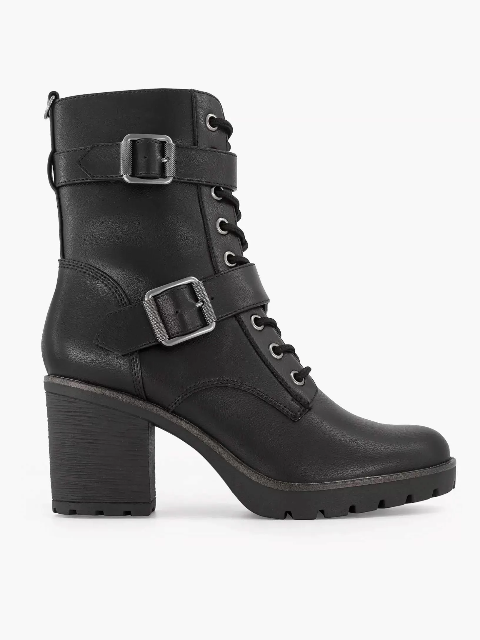 Dames Graceland Zwarte Veterboot Hak